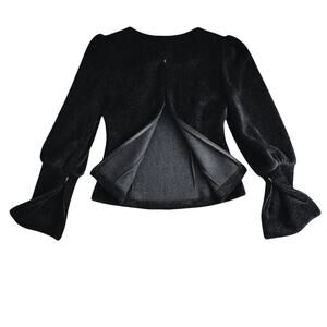 *RARE* KURT LYLE Smooth Minky Sweater w/ Leg-Of-Mutton Sleeves Womens XS Elegant